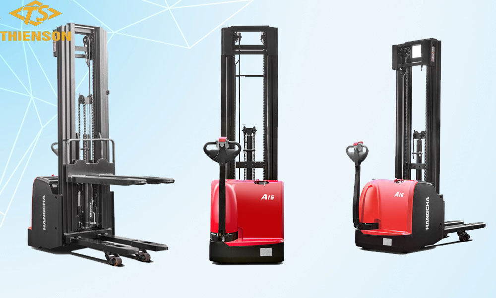 Xe nâng tay điện cao 1.6 tấn pin axit 