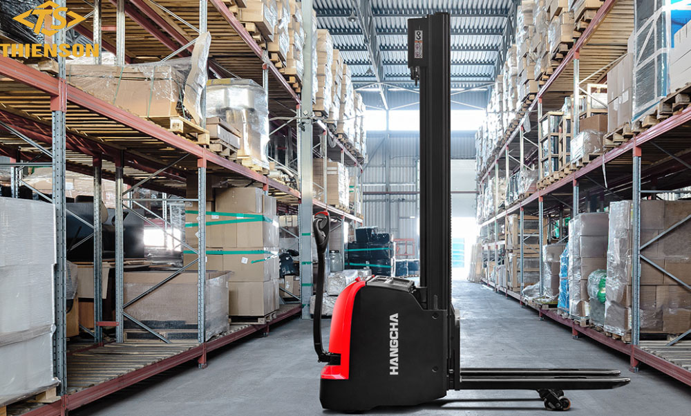 Xe nâng tay điện cao 1.6 tấn pin axit 