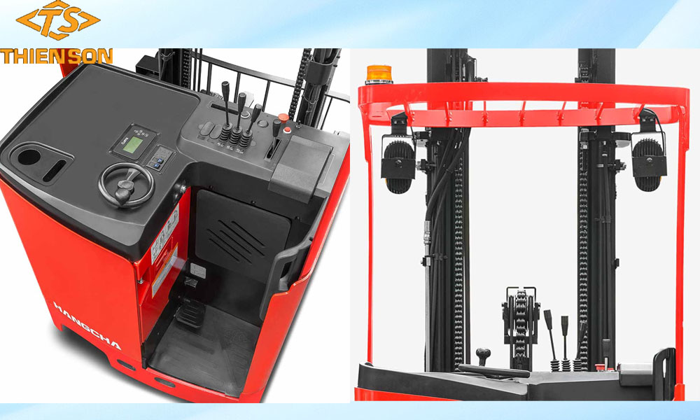 Xe nâng điện reach trucks 2.5 tấn pin axit
